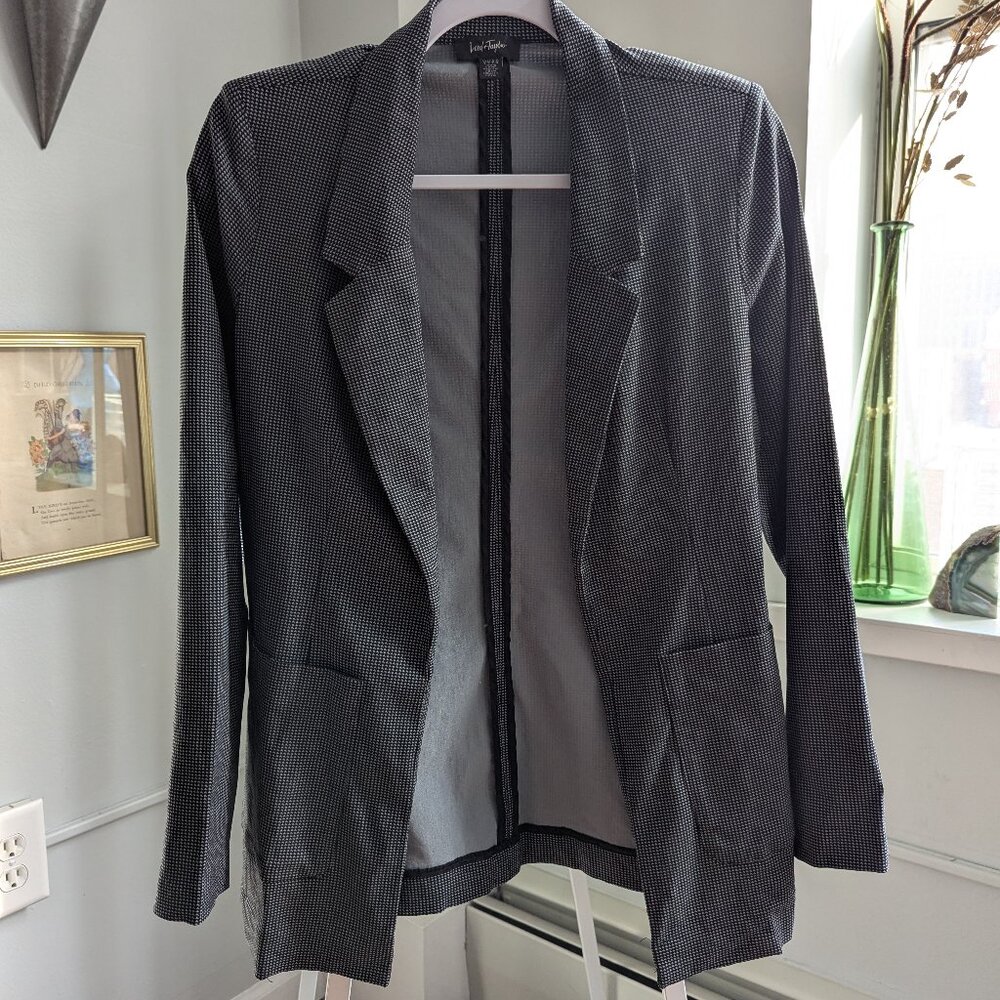 Lord & Taylor Houndstooth Blazer | Size S | Grey Neutral Office Business Casual